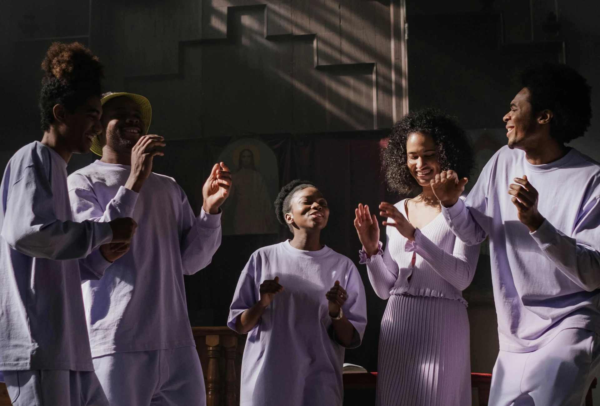 Church choir in practice